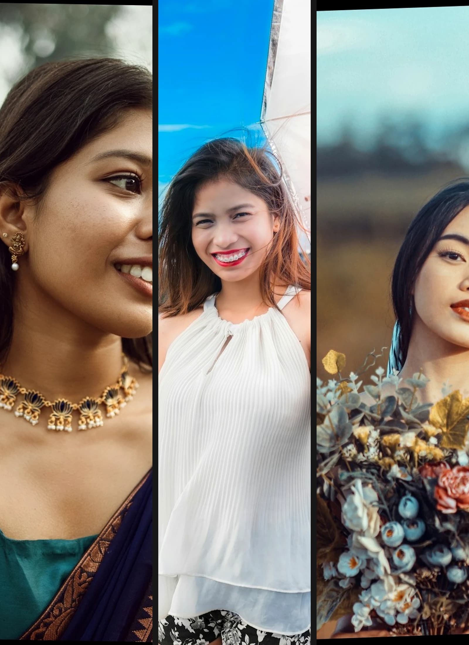 Filipina friends portrait collage